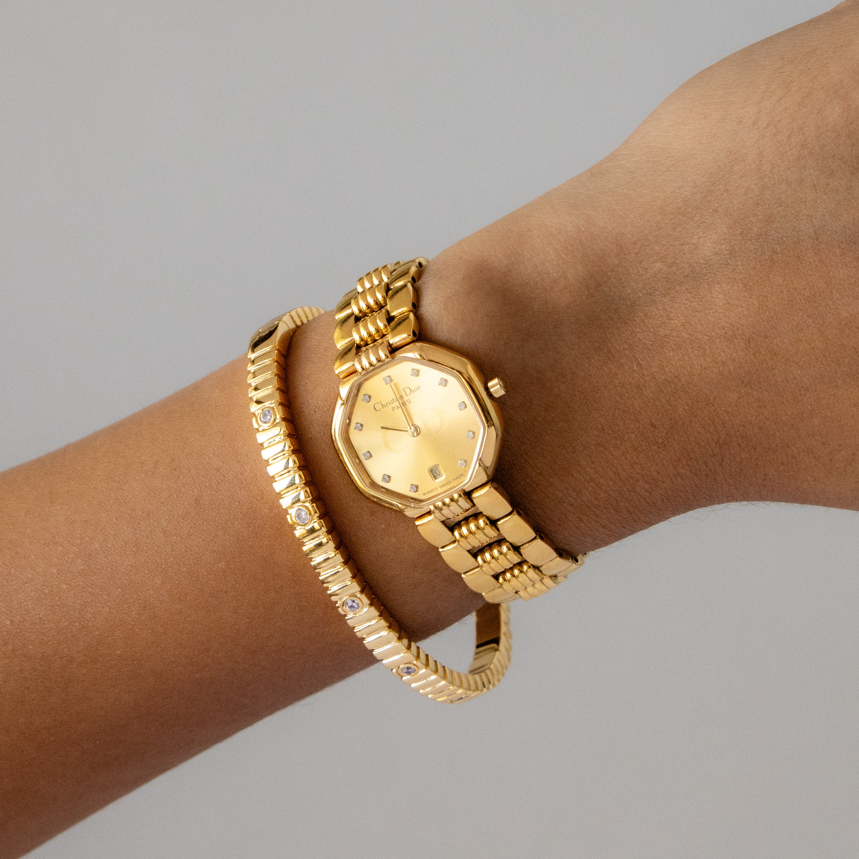 Dior Ladies Watch (Swiss Made) 100% Authentic Christian Dior Watch Miss Dior Gold Tone  main image 4