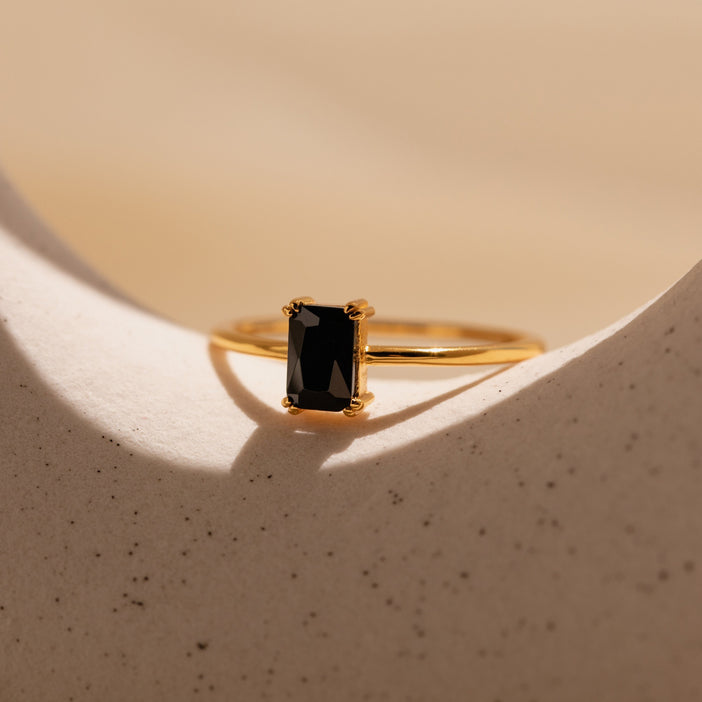Black Emerald Ring