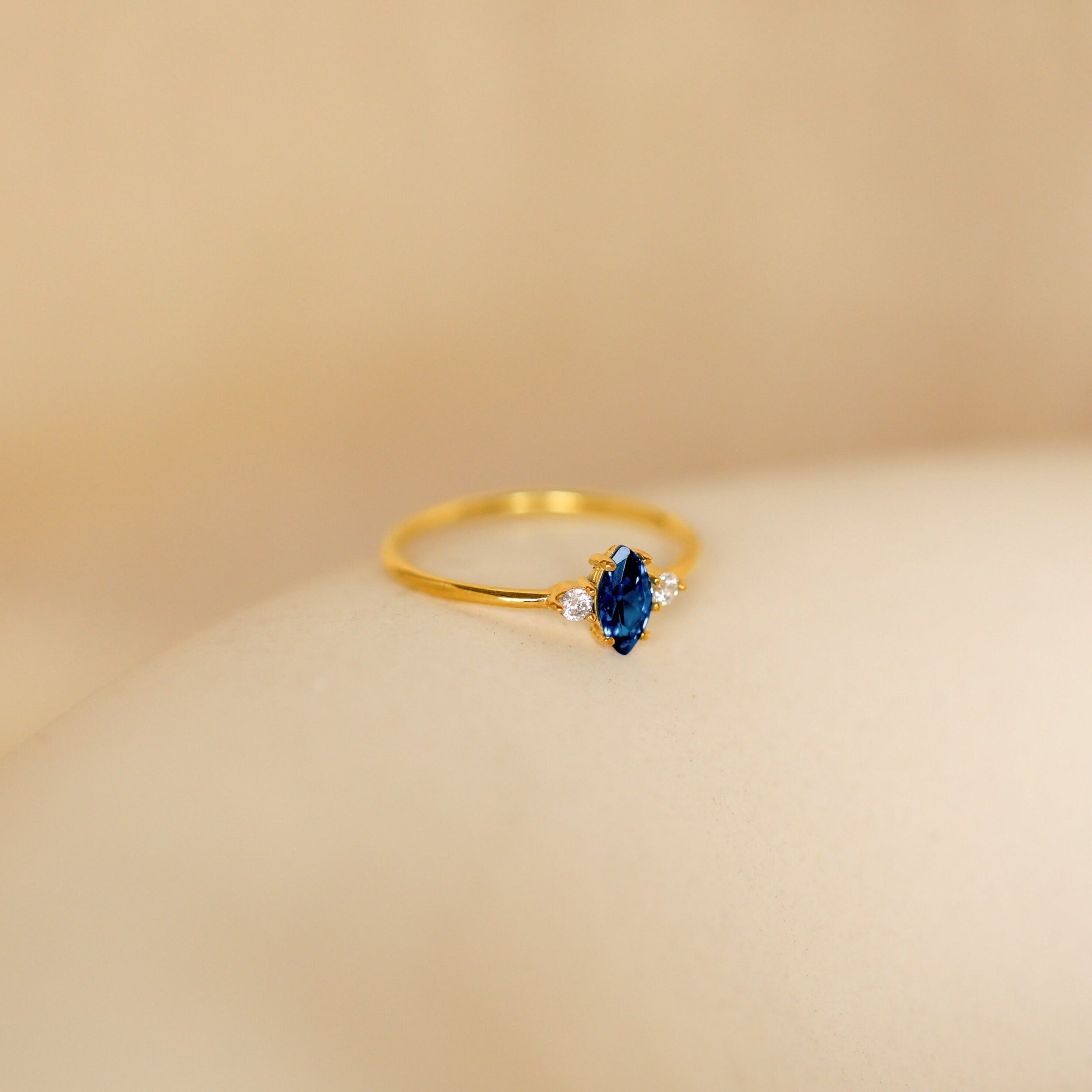 Pave Marquise Birthstone Ring