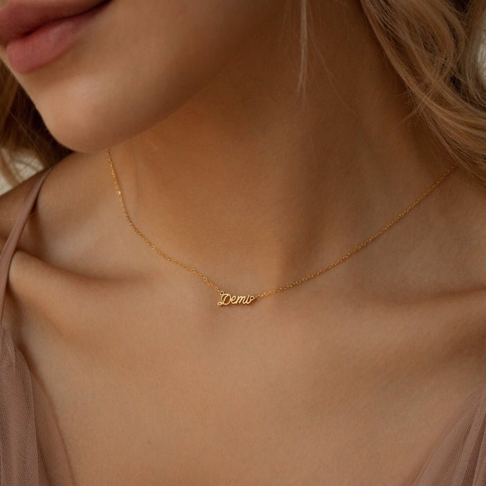 Tiny Paris Name Necklace