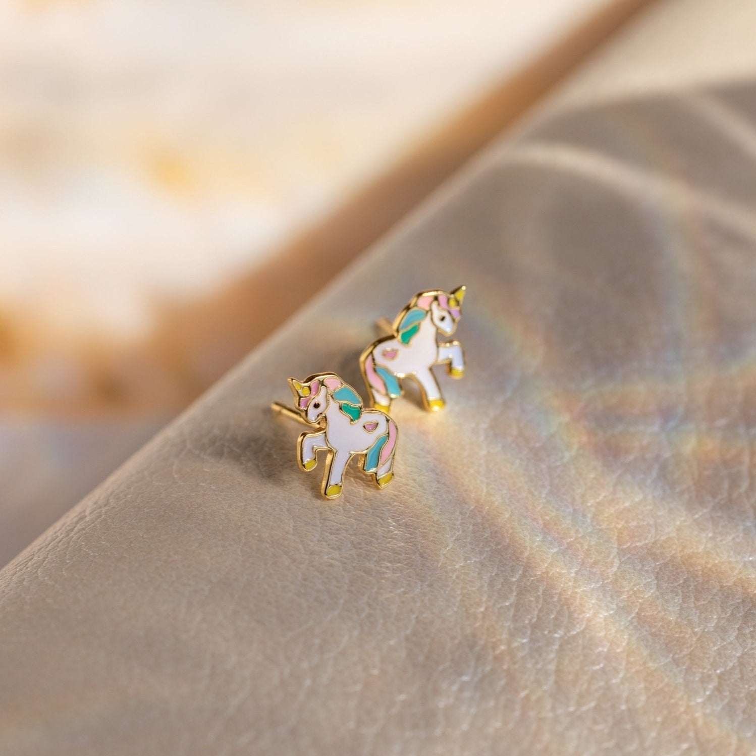 Kids Enamel Unicorn Studs Caitlyn Minimalist