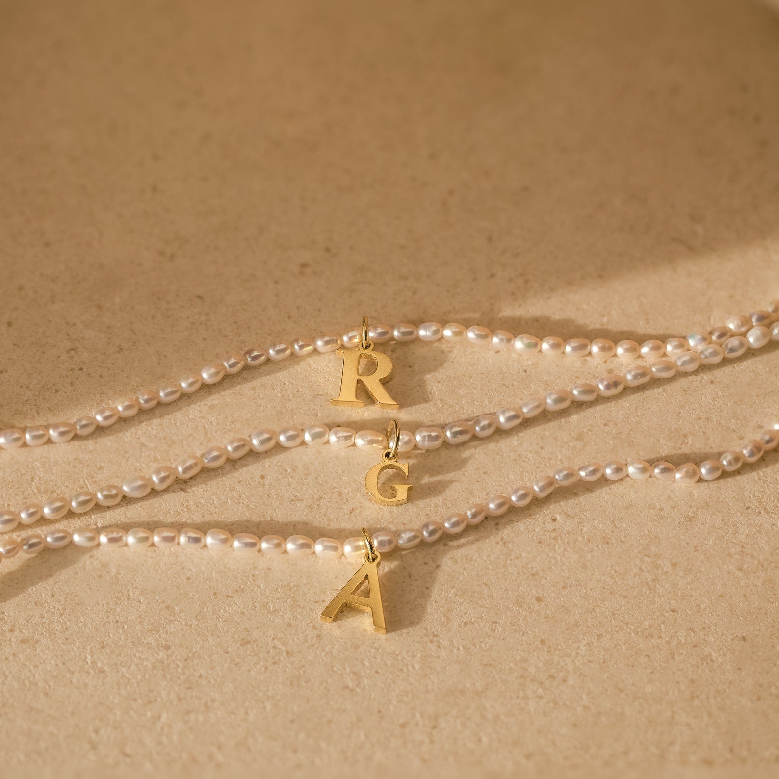 Newsletter Pearl Initial Necklace