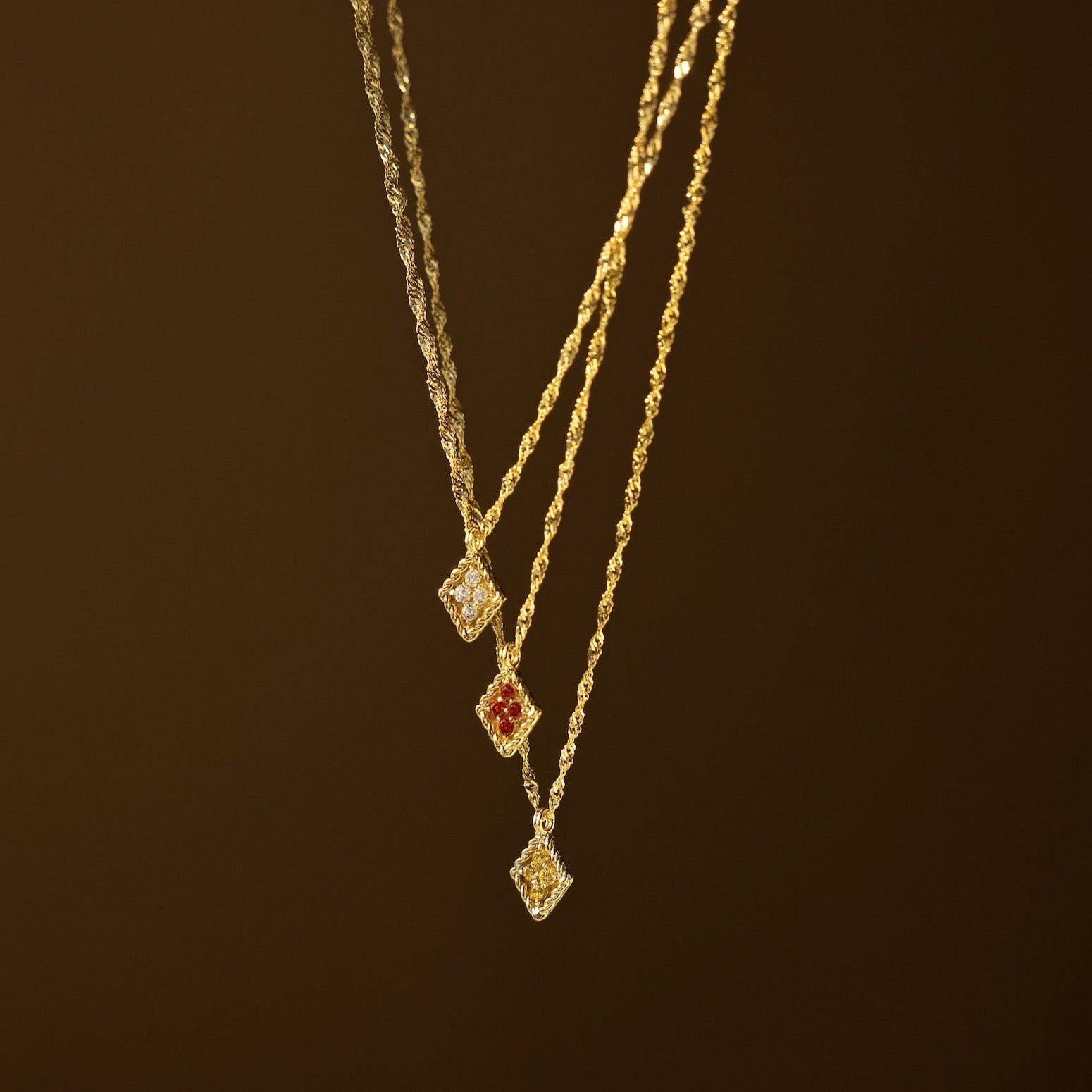 Birthstone Diamond Pendant Necklace