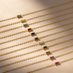 Baguette Garnet Bracelet