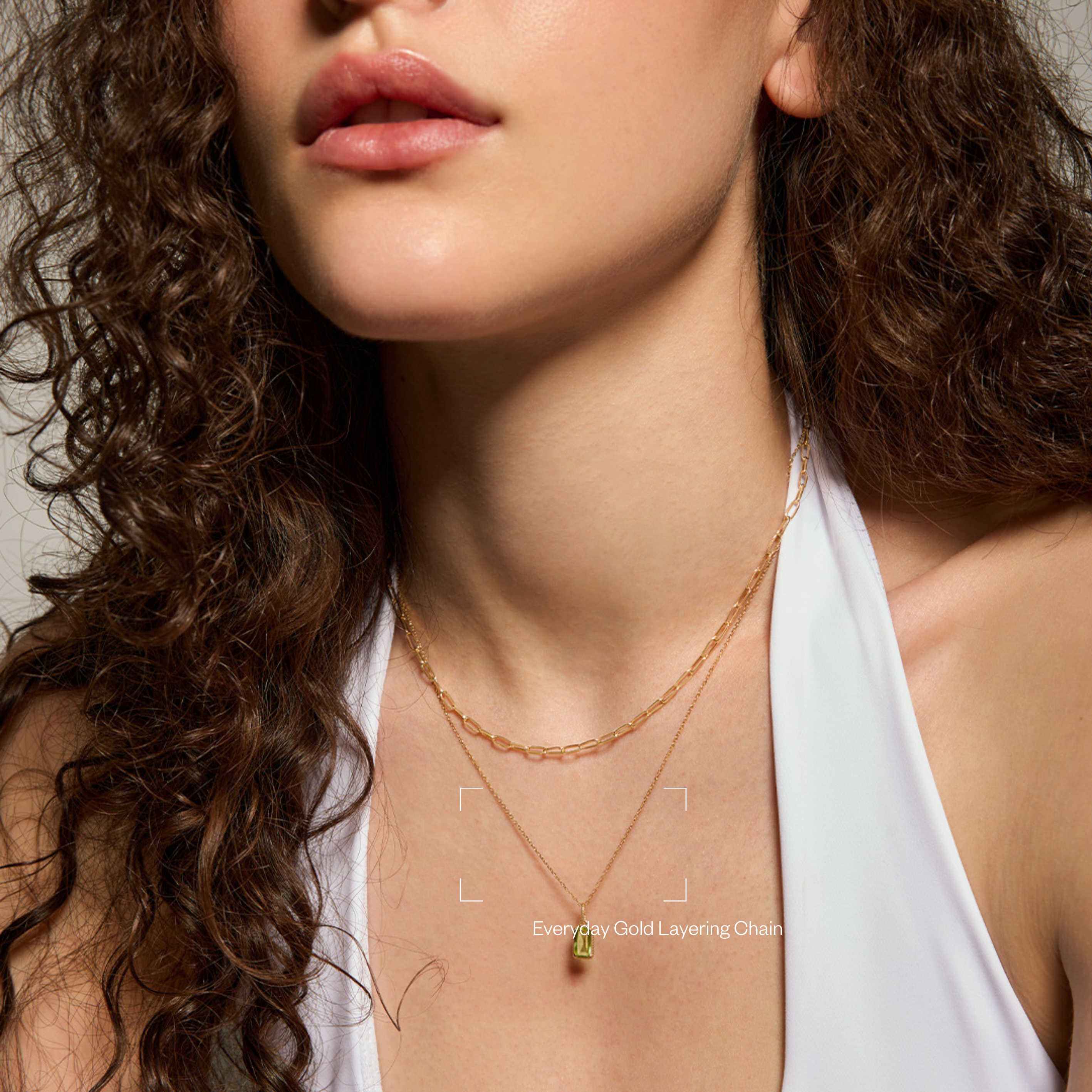 Solid Gold Layering Chain Necklace