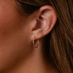 Solid Gold Endless Tube Hoop Earrings