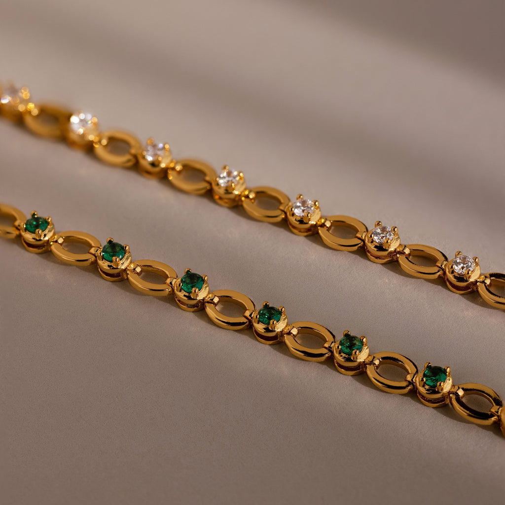 Gemstone Chain Tennis Bracelet