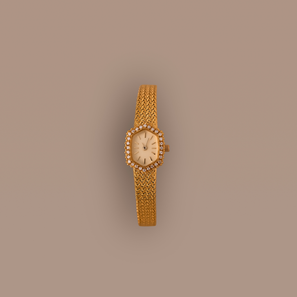 Woven Mesh Pave Timepiece