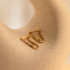 Flat Back Chain Earrings