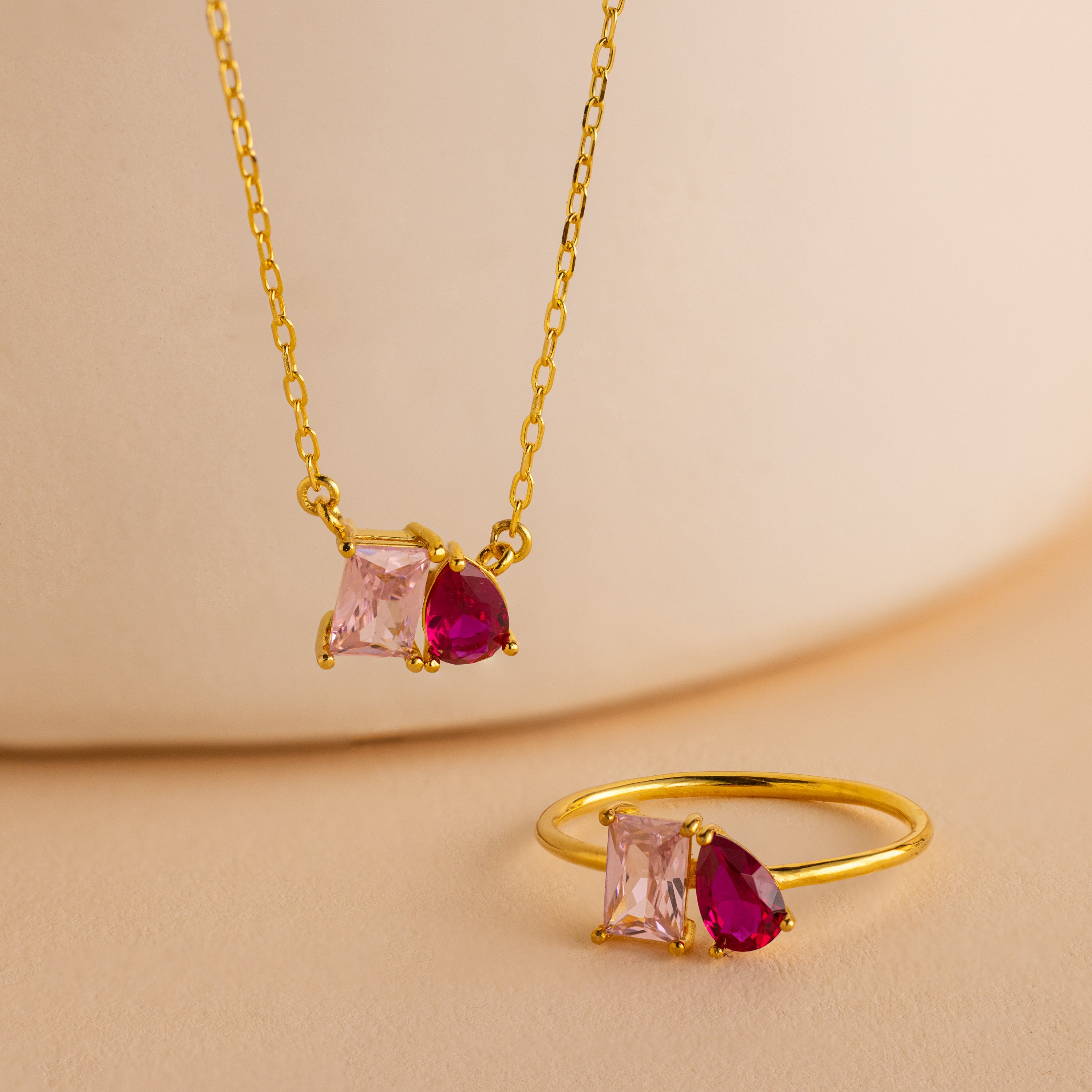 Toi et Moi Birthstone Necklace