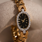 Pave Onyx Timepiece