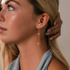 Pave Star Threader Earrings