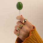 Jade Heart Signet Ring