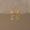 Teardrop Ribbon Charm Hoops