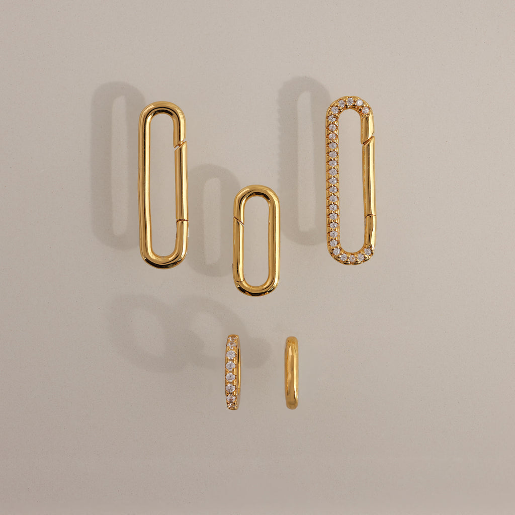Multipurpose Pave Link Clasp Set