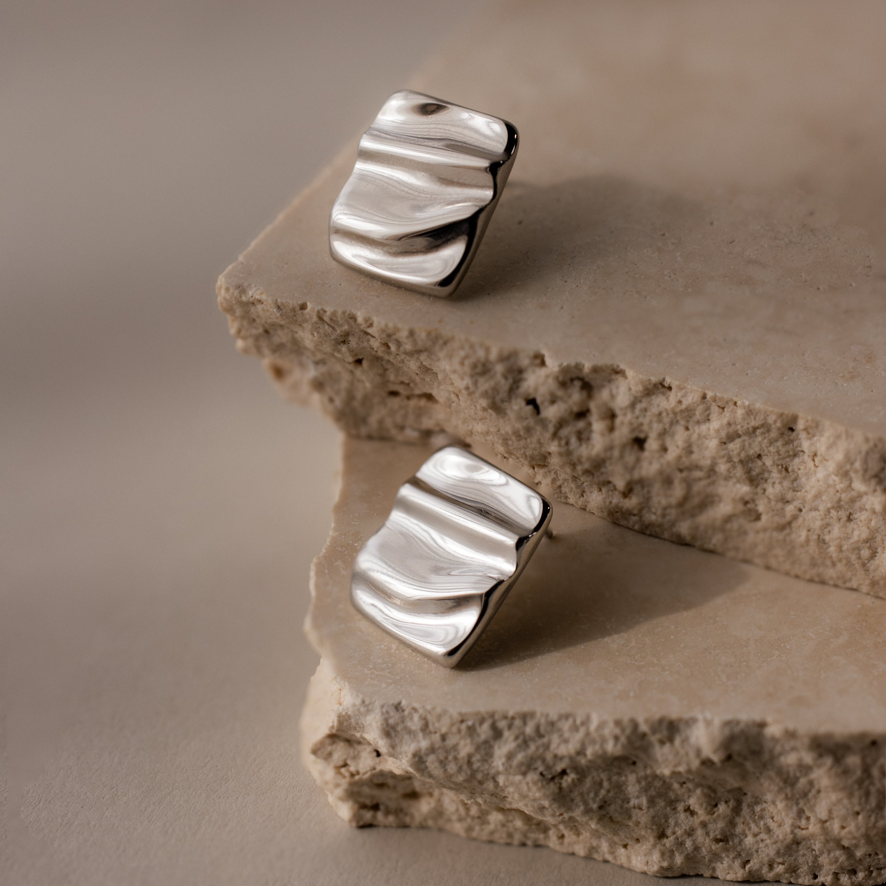 Bold Square Wave Studs