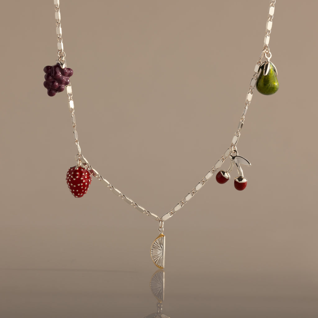 Fruit Stand Necklace in Silver