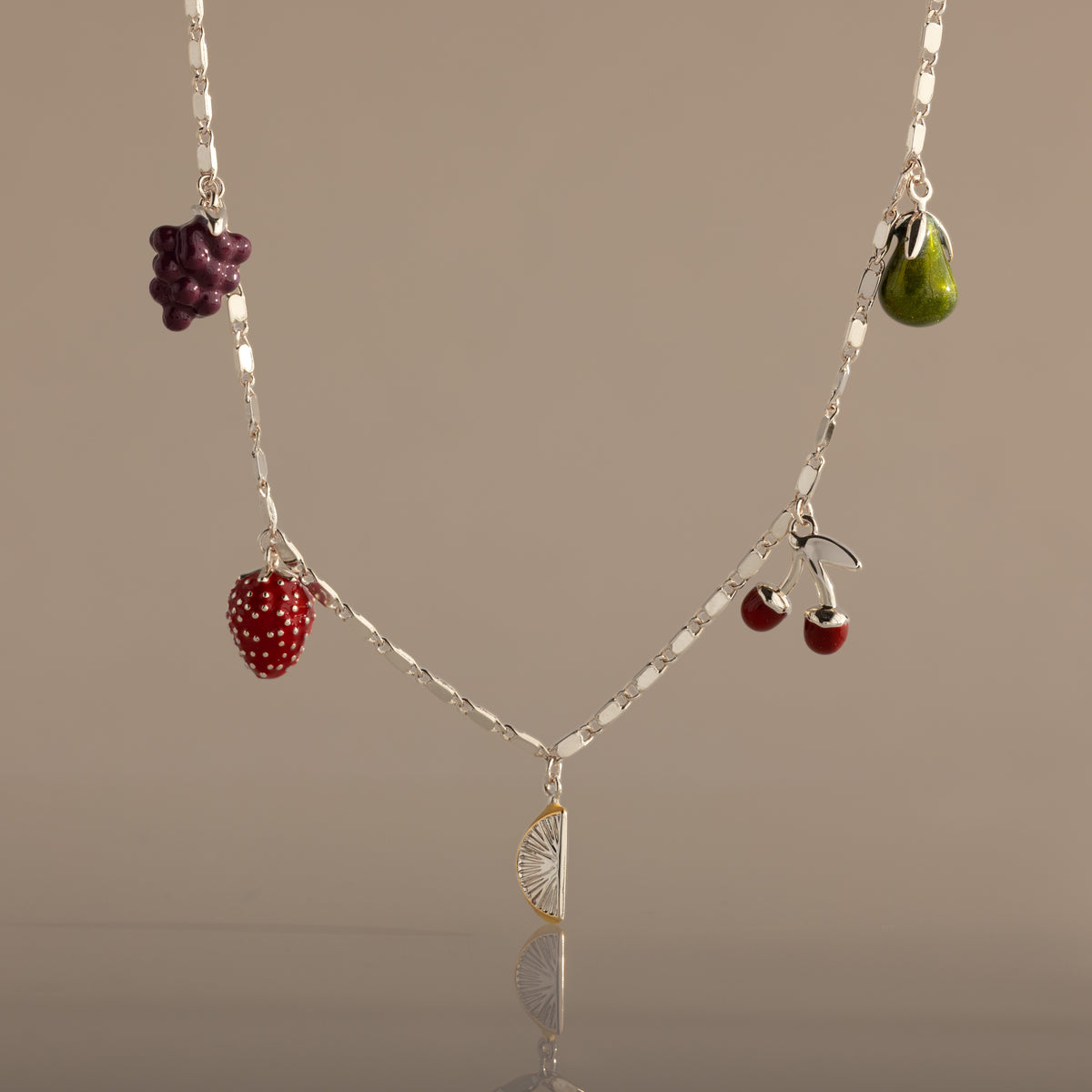 Fruit Stand Necklace in Silver