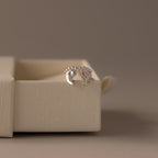 The Hand & Footprint Duo Name Ring in Sterling Silver—an adorable keepsake gift perfect for new parents—features personalized prints, beautifully displayed on a classic band.