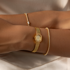 Woven Mesh Pave Timepiece