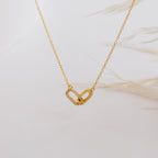 Pave Linked Necklace & Bracelet Set in 18K Gold