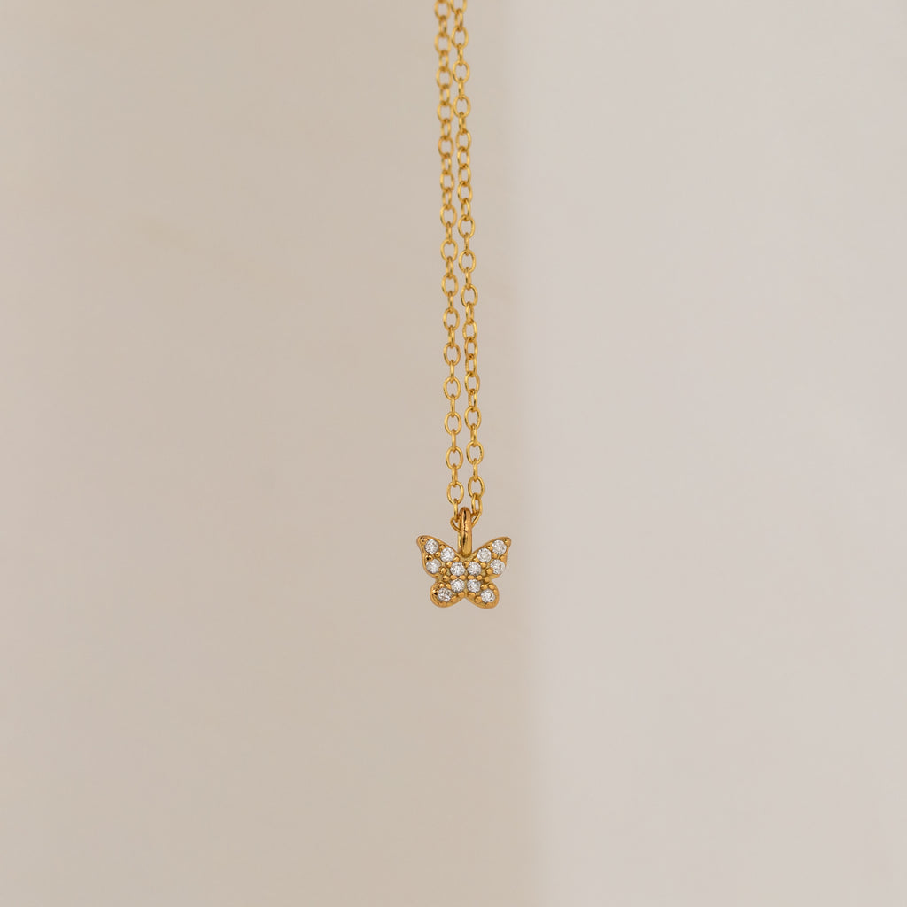 Mandy Pave Butterfly Necklace