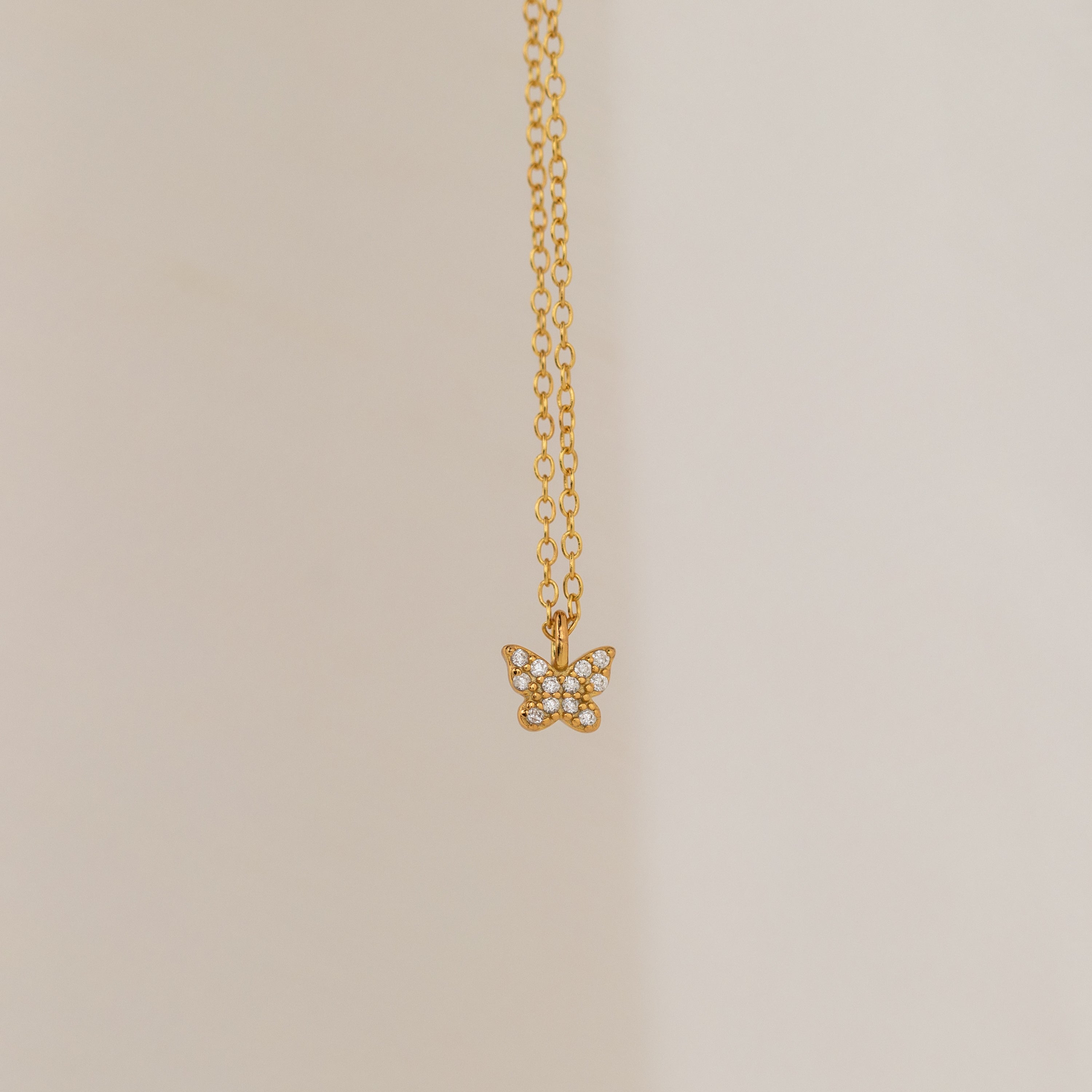 Mandy Pave Butterfly Necklace