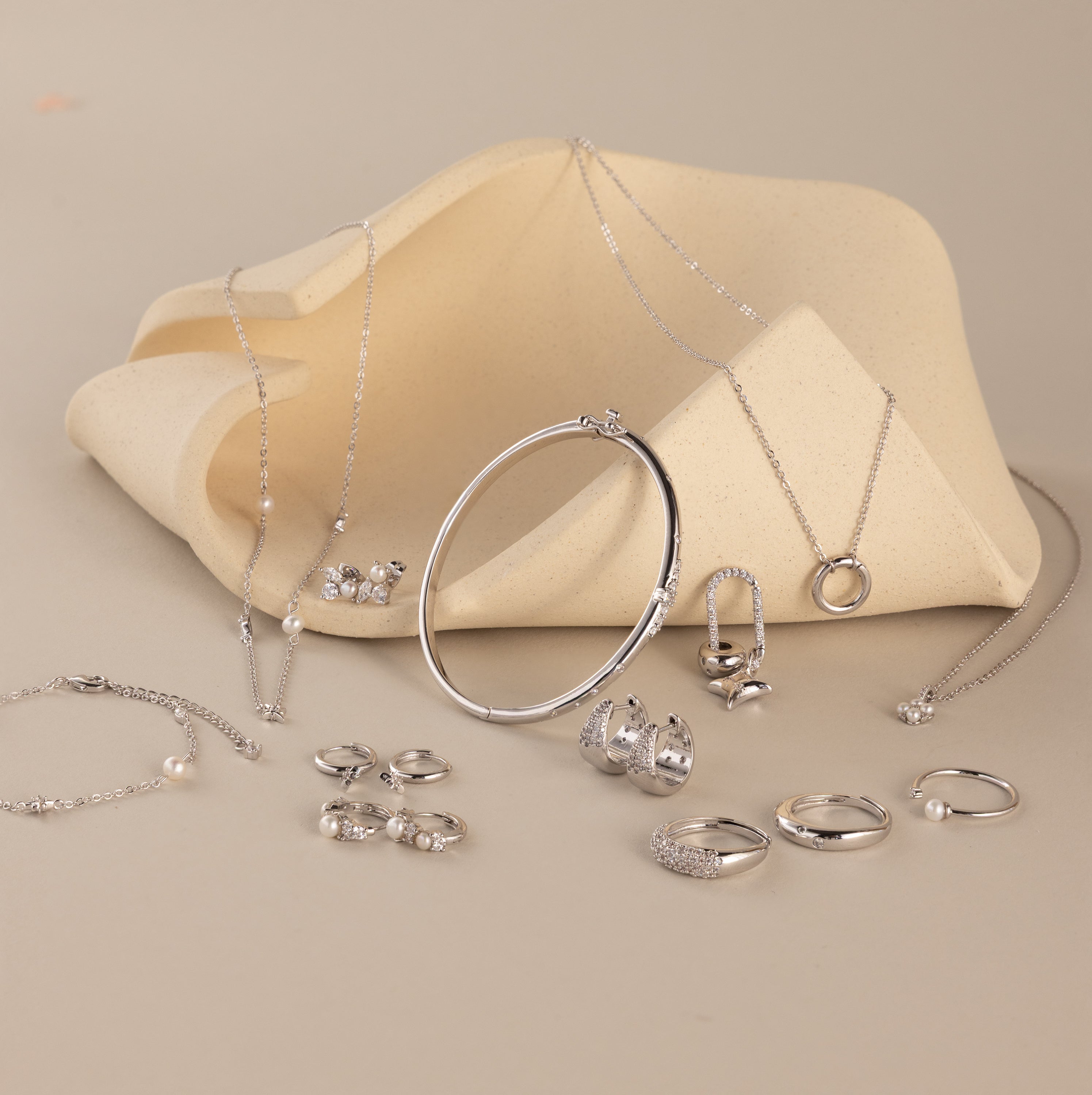 Starry Night Advent Calendar in White Gold