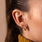 Diamond Droplet Studs in 18K Gold