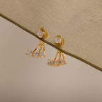 Diamond Cascade Ear Jackets in 18K Gold