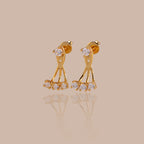 Diamond Cascade Ear Jackets in 18K Gold