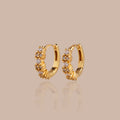 Diamond Cluster Huggies in 18K Gold