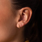 Diamond Cluster Huggies in 18K Gold
