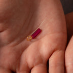 Skinny Baguette Ruby Charm