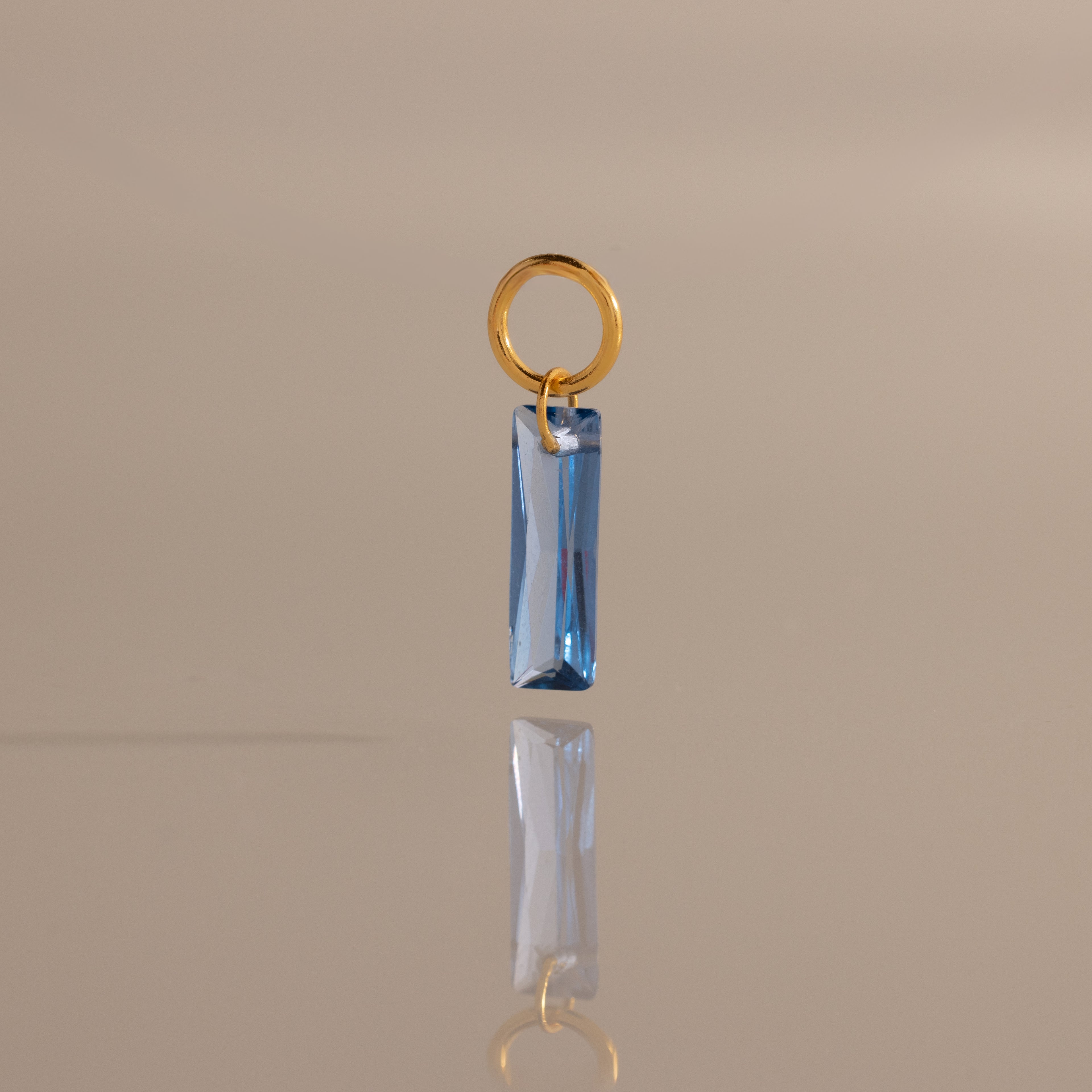 Skinny Baguette Birthstone Charm