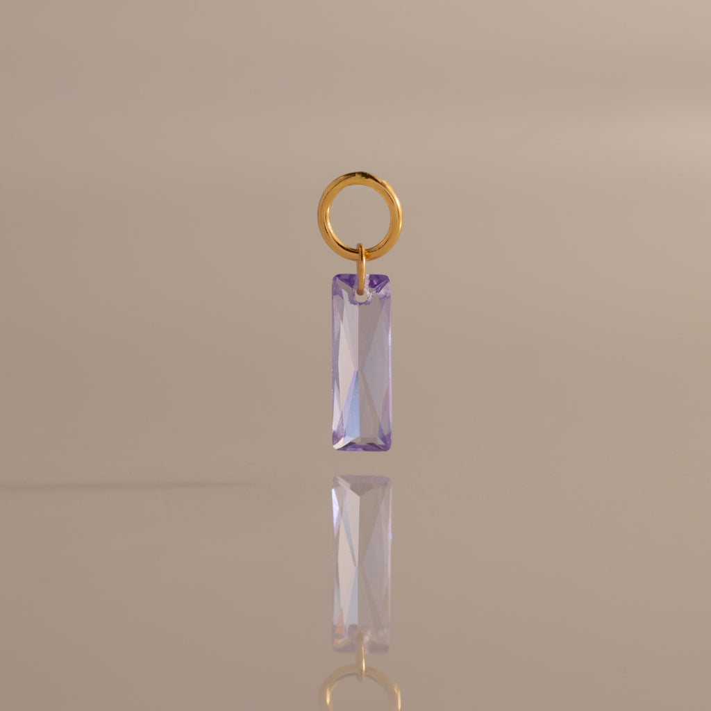 Skinny Baguette Alexandrite Charm