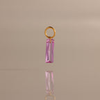 Skinny Baguette Pink Tourmaline Charm