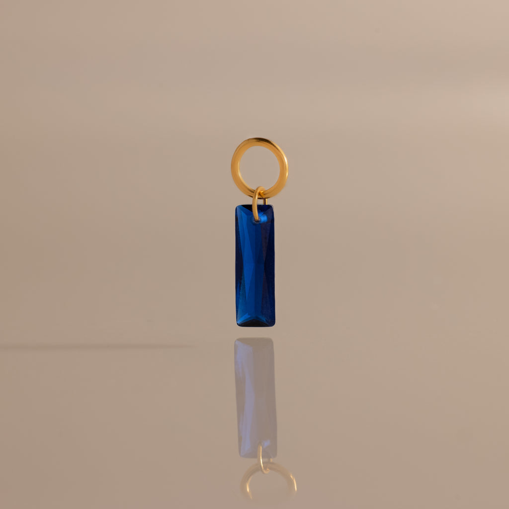 Skinny Baguette Sapphire Charm