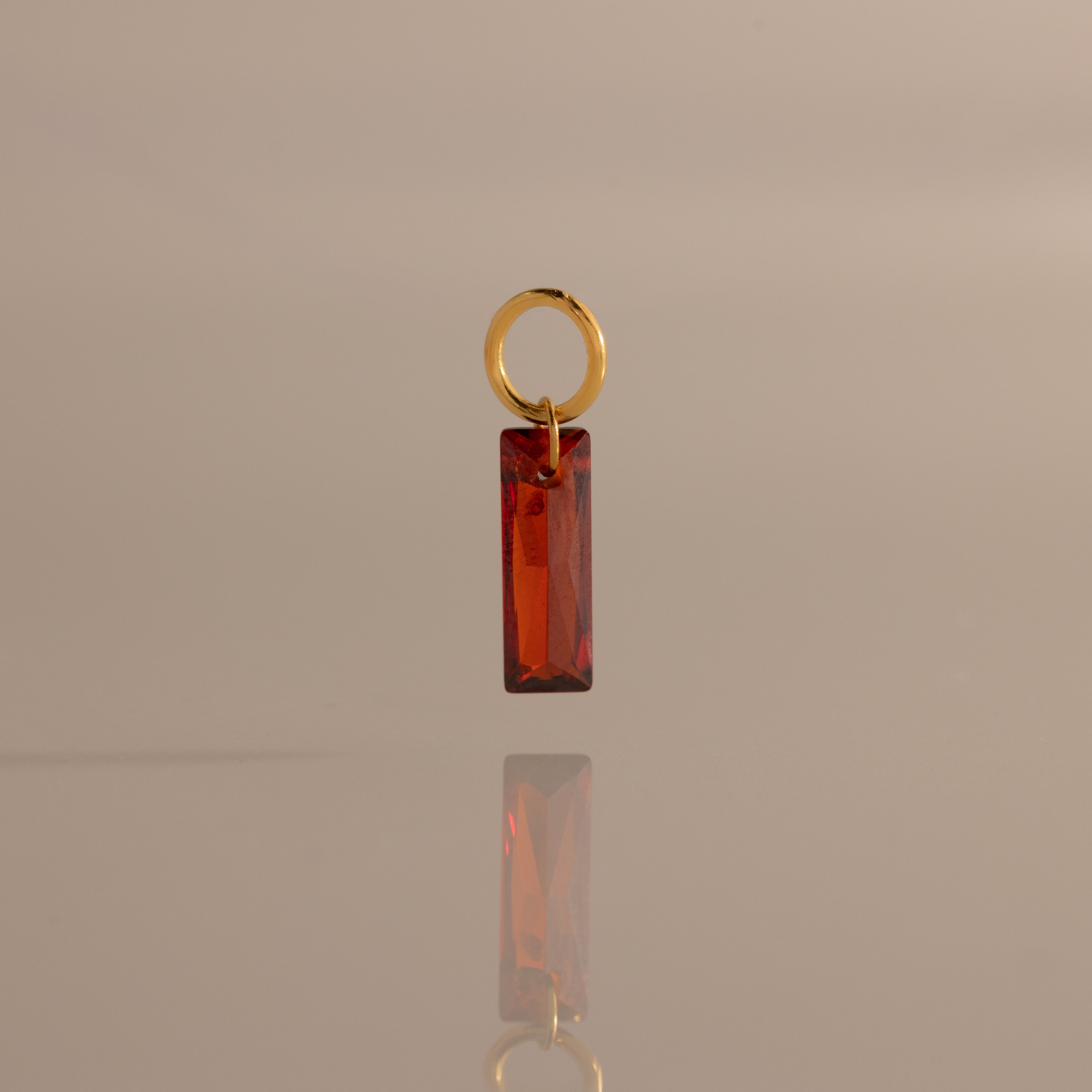 Skinny Baguette Birthstone Charm