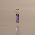 Skinny Baguette Amethyst Charm