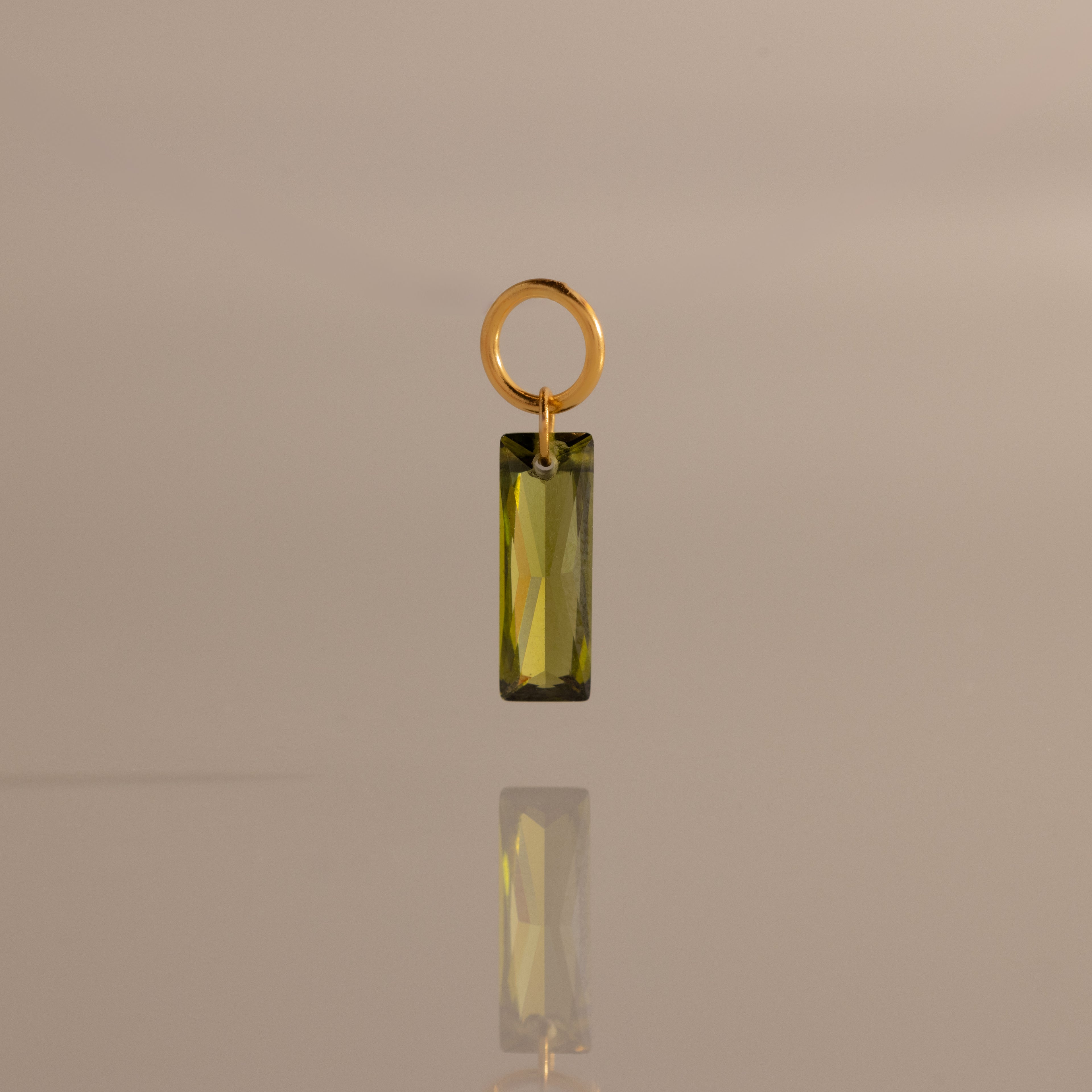 Skinny Baguette Birthstone Charm