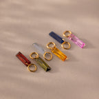 Skinny Baguette Topaz Charm