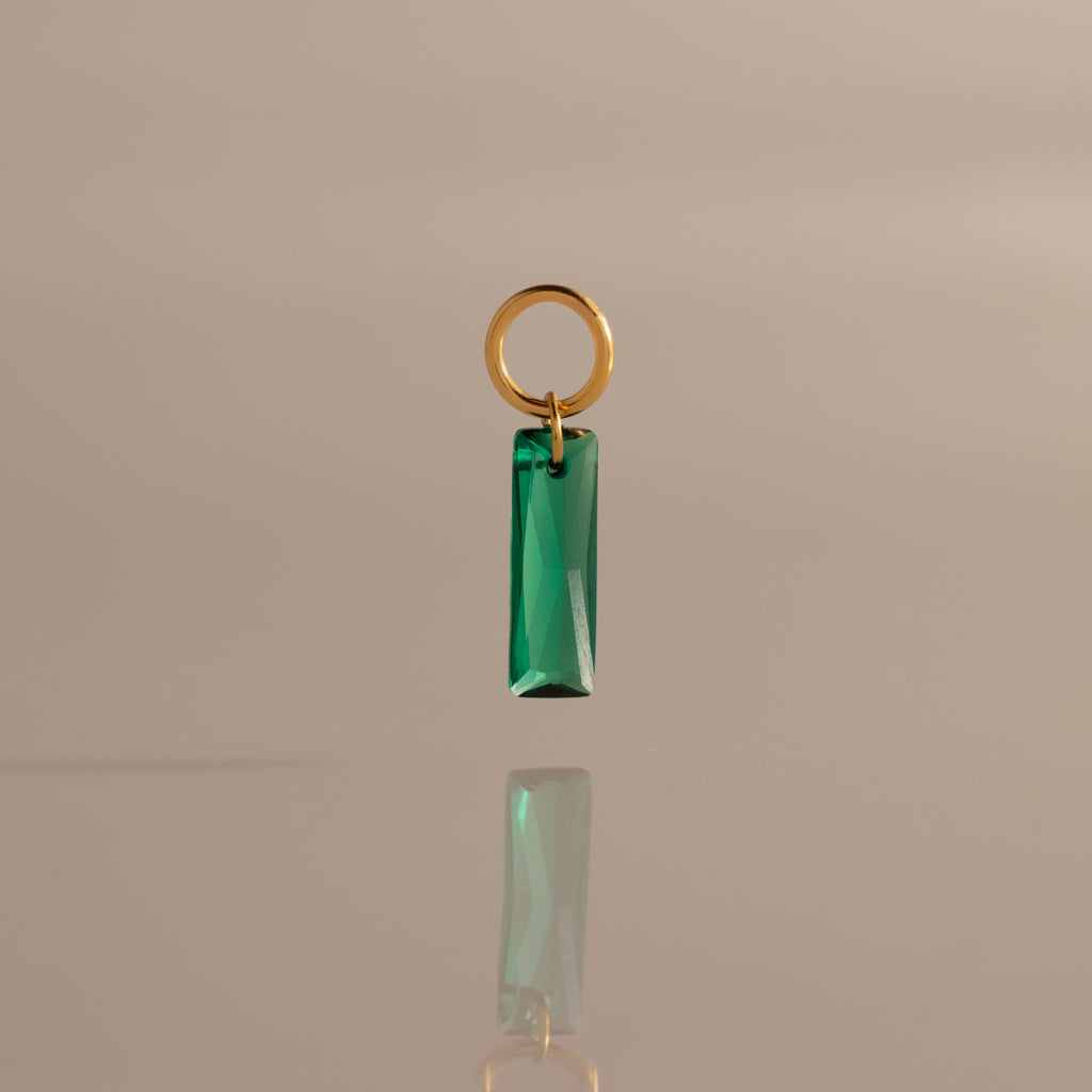 Skinny Baguette Birthstone Charm
