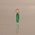 Skinny Baguette Emerald Charm