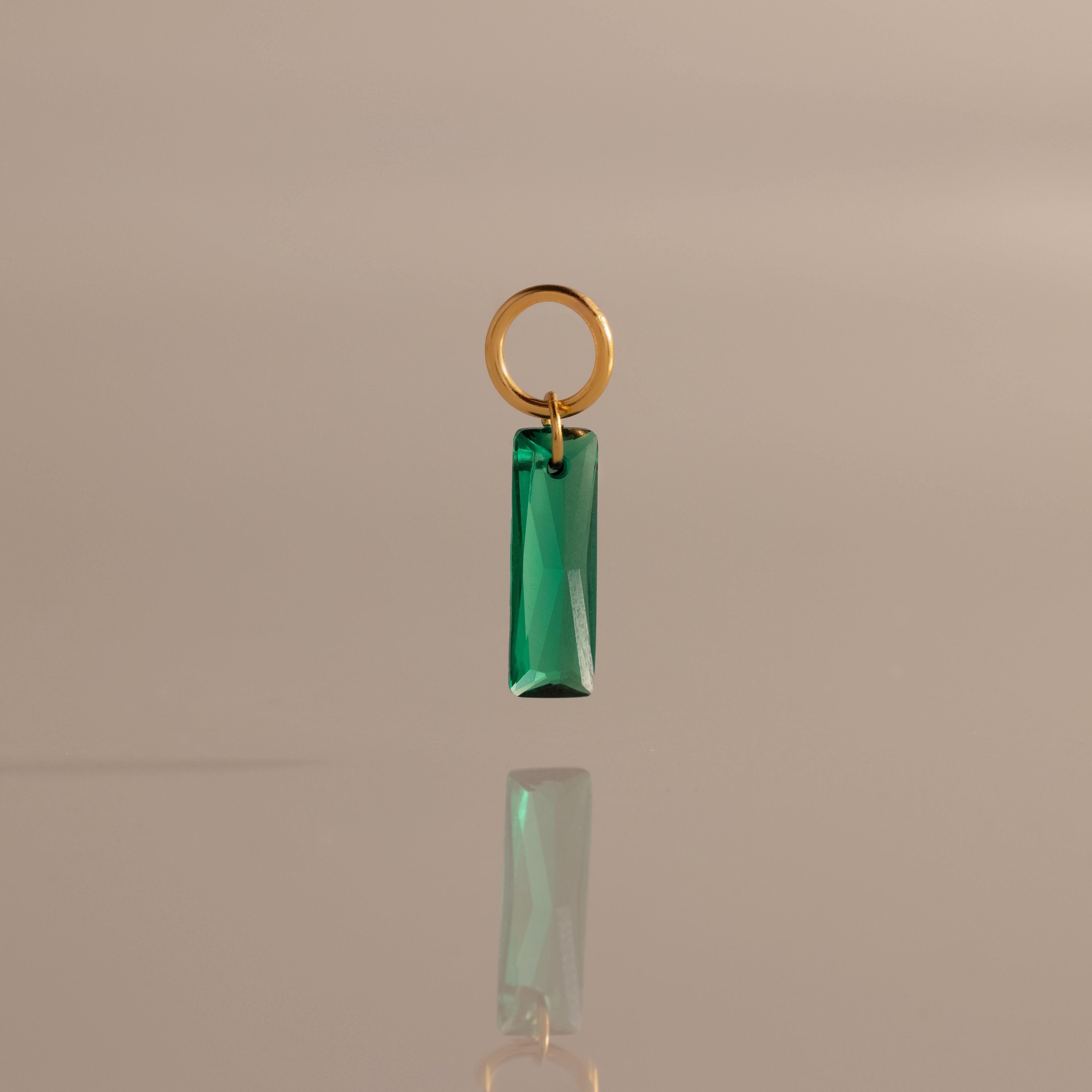 Skinny Baguette Birthstone Charm