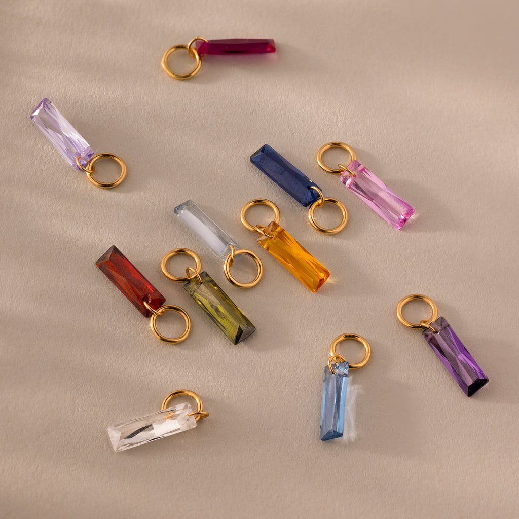 Skinny Baguette Sapphire Charm