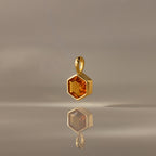 Hexagon Topaz Charm