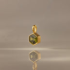 Hexagon Peridot Charm