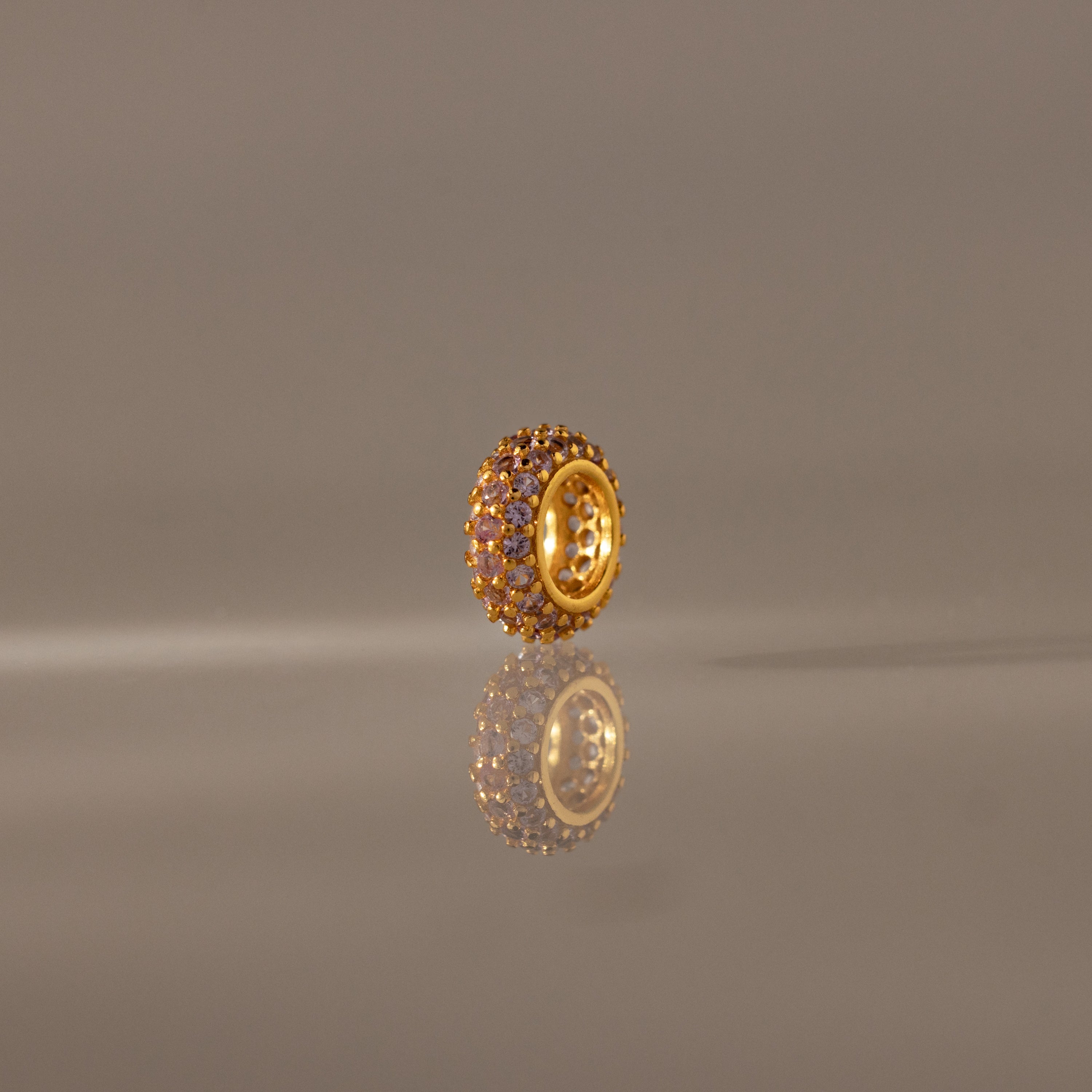 Pave Birthstone Charm Spacer