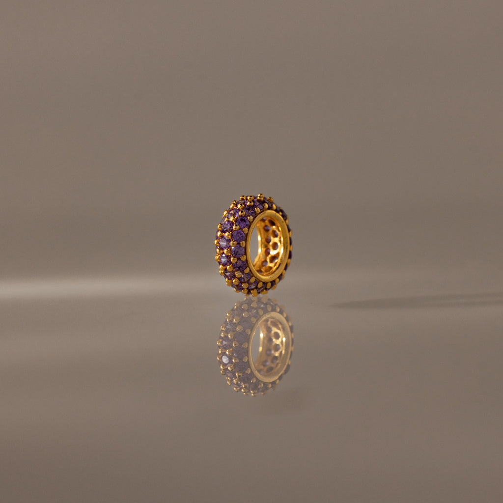 Pave Amethyst Charm Spacer